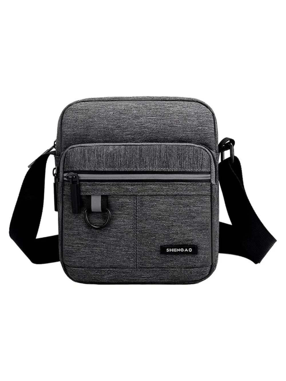 Canvas Crossbody Bag for Men, Small Shoulder Bag, Mini Messenger Bag with 4
